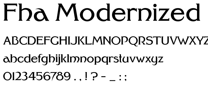 FHA Modernized Ideal ClassicNC font